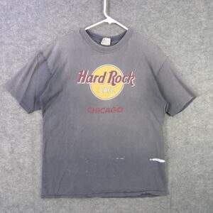 Vintage Hard Rock Cafe Shirt Mens XL Chicago Hanes Beefy-T 90s Distressed Tee